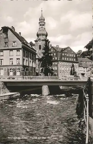 Monschau Montjoie Rurpartie Bruecke Kat. Monschau