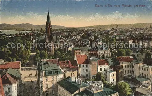 Bonn Rhein Panorama vom Muenster gesehen / Bonn /Bonn Stadtkreis