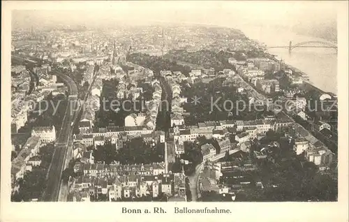 Bonn Rhein Ballonaufnahme Rheinpanorama / Bonn /Bonn Stadtkreis