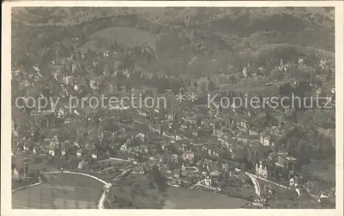 Baden Baden Blick vom Aussichtsturm auf Merkut Kat. Baden Baden