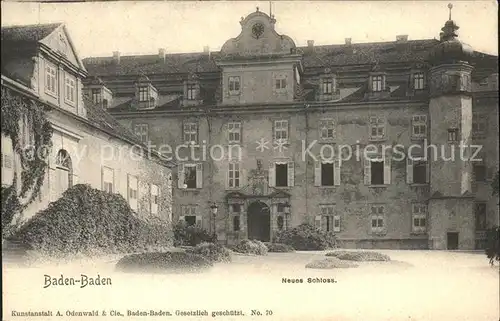 Baden Baden Neues Schloss Kat. Baden Baden