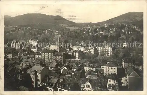 Baden Baden Blick von Oberrealschule Kat. Baden Baden