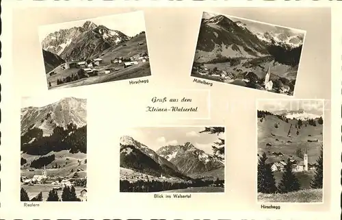 Kleinwalsertal mit Hirschegg Mittelberg Riezlern Kat. Oesterreich