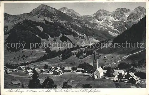 Mittelberg Kleinwalsertal mit Schafalpen Kat. Oesterreich