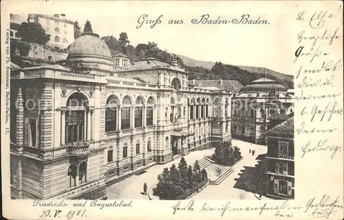 Baden Baden Friedrichs und Augusta Bad Kat. Baden Baden