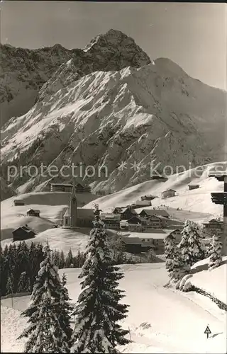 Hirschegg Kleinwalsertal Vorarlberg mit Widderstein Kat. Mittelberg