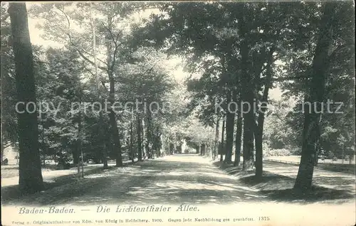 Baden Baden Die Lichtenthaler Allee Kat. Baden Baden