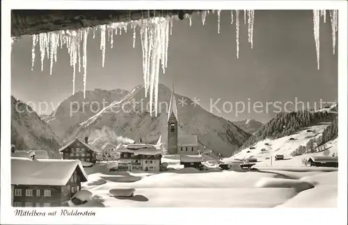 Mittelberg Kleinwalsertal Panorama mit Widderstein Kat. Oesterreich