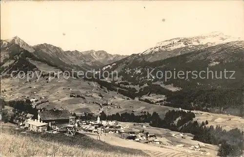 Riezlern Kleinwalsertal Vorarlberg mit Hoch Ifen und Schwarzwassertal Kat. Mittelberg