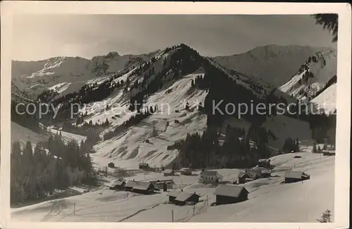 Baad Mittelberg Kleinwalsertal mit Bergunt und Derrental Kat. Mittelberg