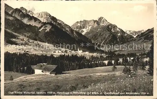 Riezlern Kleinwalsertal Vorarlberg mit Hirschegg und Mittelberg Elfer und Zwoeflerkopf Kat. Mittelberg