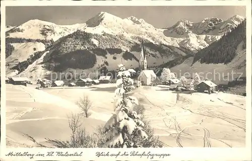 Mittelberg Kleinwalsertal mit Schafalpgruppe Kat. Oesterreich