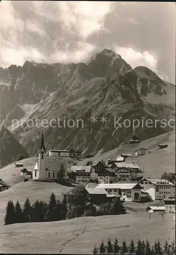 Hirschegg Kleinwalsertal Vorarlberg mit Widderstein Kat. Mittelberg
