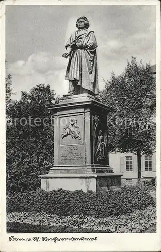 Bonn Rhein Beethoven-Denkmal / Bonn /Bonn Stadtkreis