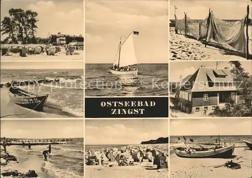 Zingst Ostseebad Strand Boot Segel / Zingst Darss /Nordvorpommern LKR