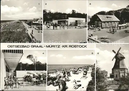 Graal-Mueritz Ostseebad Strand Muehle Promenade Milchbar Seestern / Seeheilbad Graal-Mueritz /Bad Doberan LKR