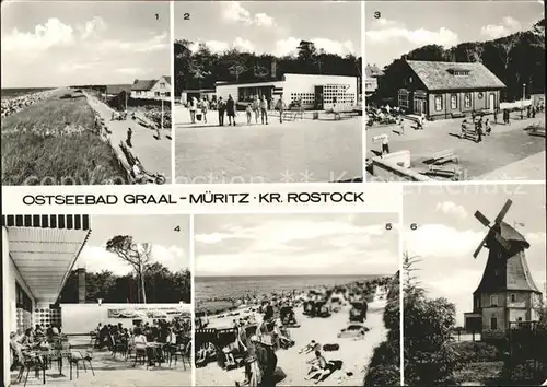 Graal-Mueritz Ostseebad Strandpromenade Milchbar Seestern Windmuehle / Seeheilbad Graal-Mueritz /Bad Doberan LKR