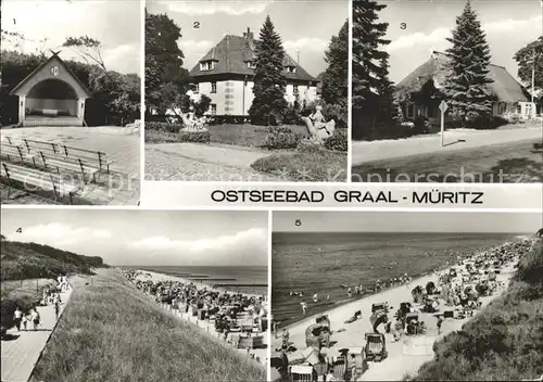 Graal-Mueritz Ostseebad Strand Konzertpavillon Sanatorium Richard Assmann / Seeheilbad Graal-Mueritz /Bad Doberan LKR