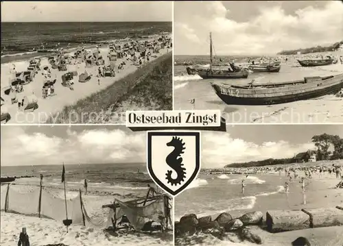 Zingst Ostseebad Strand Boote / Zingst Darss /Nordvorpommern LKR