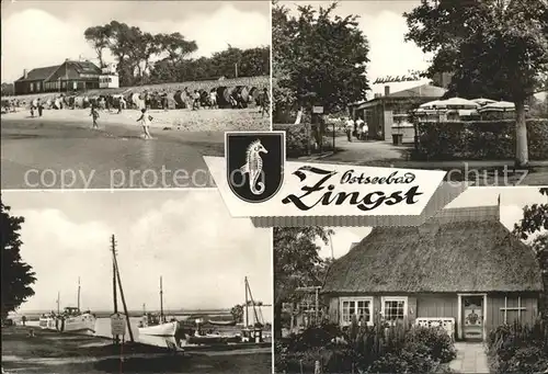 Zingst Ostseebad Strand Hafen Wappen Kate / Zingst Darss /Nordvorpommern LKR