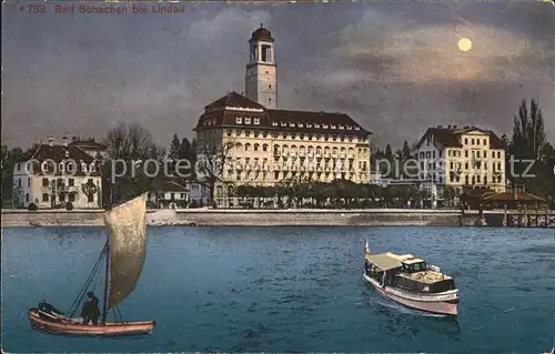 Bad Schachen Lindau Hotel im Mondschein Boot Kat. Lindau (Bodensee)