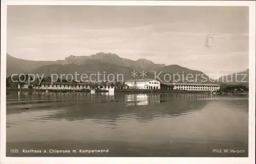 Rasthaus Chiemsee Rasthaus am Chiemsee mit Kampenwand Chiemgauer Alpen / Bernau a.Chiemsee /Rosenheim LKR