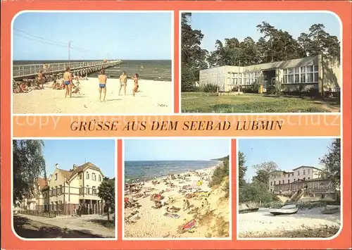 Lubmin Ostseebad Strand Steg Postamt FDGB Ferienheim / Lubmin /Ostvorpommern LKR