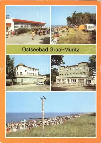 Graal-Mueritz Ostseebad Gaststaette Campingplatz Reisebuero Hotel Seestern Strand / Seeheilbad Graal-Mueritz /Bad Doberan LKR