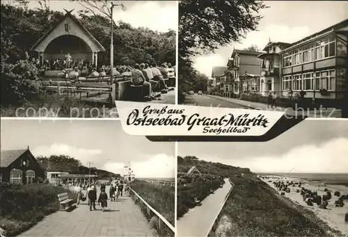 Graal-Mueritz Ostseebad Konzertplatz Musikpavillon Strassenpartie Strand Promenade / Seeheilbad Graal-Mueritz /Bad Doberan LKR