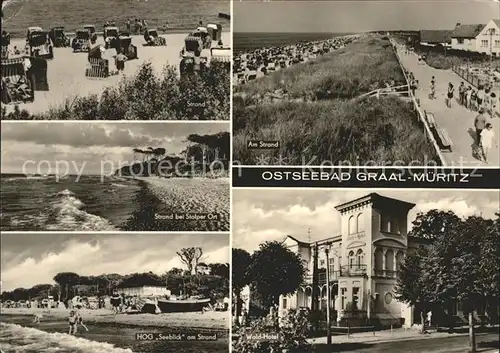 Graal-Mueritz Ostseebad Strand Stolper Ort Promenade HO Gaststaette Seeblick Waldhotel / Seeheilbad Graal-Mueritz /Bad Doberan LKR