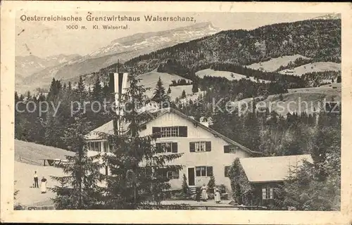 Kleinwalsertal Grenzwirtshaus Walserschanz Kat. Oesterreich