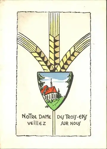 Les Trois Epis Vosges Wappen, Notre Dame veillez sur nous / Lusse /Arrond. de Saint-Die