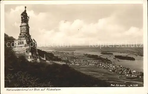 Foto Zeitz F.G. Nr. 1438 Nationaldenkmal Ruedesheim  Kat. Berchtesgaden