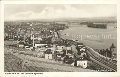 Foto Zeitz F.G. Nr. 1092 Ruedesheim Hindenburgbruecke Kat. Berchtesgaden
