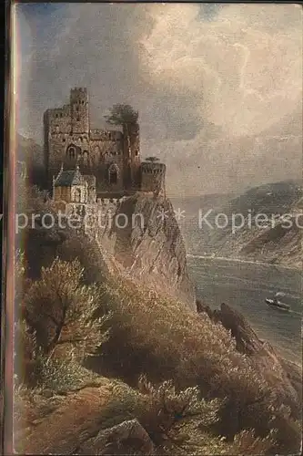 Burg Rheinstein Kuenstlerkarte Burg Rhein Kat. Trechtingshausen