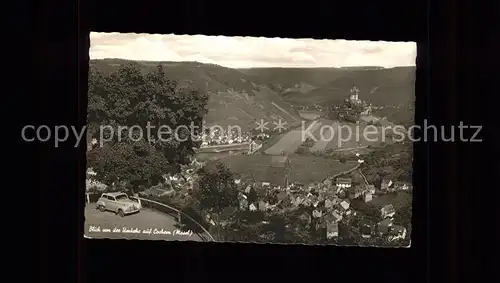 Cochem Mosel Blick von der Umkehr Kat. Cochem