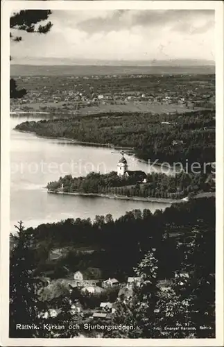 Raettviks Kyrka Kyrkan och Sjurbergsudden Kat. Schweden