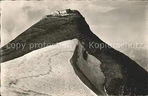 Grindelwald Faulhorngipfel mit Hotel Faulhorn Kat. Grindelwald