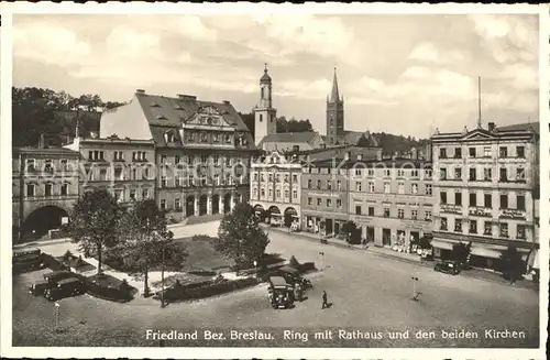 ka03788 Friedland Breslau Ring Rathaus Kirchen Kategorie. Wroclaw Alte Ansichtskarten