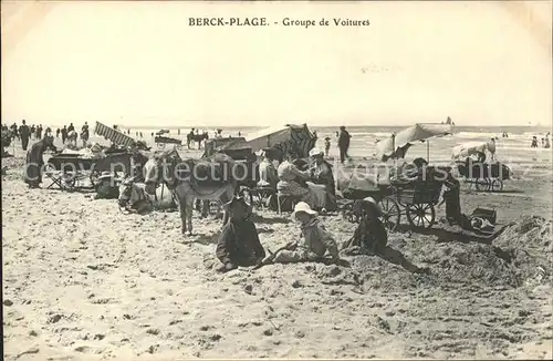 Berck-Plage Groupe de Voitures a la plage / Berck /Arrond. de Montreuil