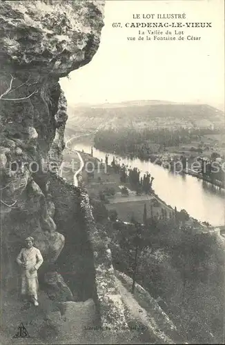 Capdenac le Vieux Vallee du Lot vue de la Fontaine de Cesar