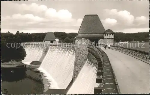 Moehnetalsperre Sperrmauer  Kat. Sundern (Sauerland)