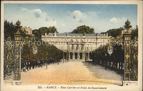 Nancy Lothringen Place Carriere et Palais du Gouvernement  / Nancy /Arrond. de Nancy