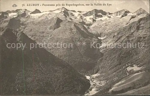 Luchon Haute Garonne Panorama pris de Superbagneres Kat. Bagneres de Luchon