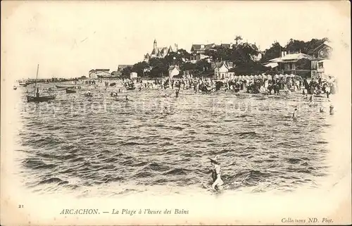 Arcachon Gironde Plage Bains Kat. Arcachon