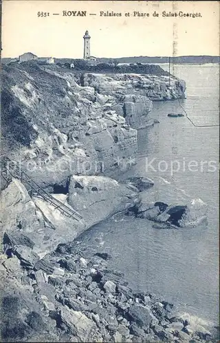 Royan Charente Maritime Falaises et Phare de Saint Georges Leuchtturm Kat. Poitiers Charentes