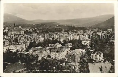 Baden Baden Blick gegen Lichtental Kat. Baden Baden