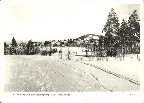 Altenberg Erzgebirge Panorama mit Geisingberg / Geising /Saechsische Schweiz-Osterzgebirge LKR