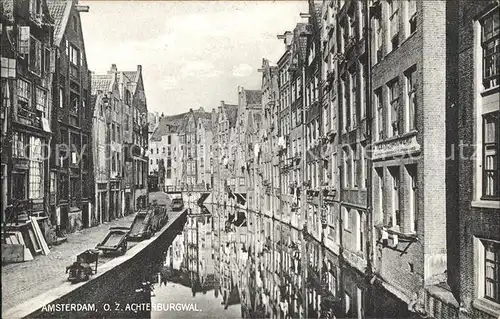 Amsterdam Niederlande OZ Achterburgwal Kanal Kat. Amsterdam