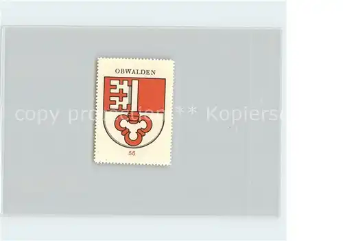 Obwalden Briefmarke Wappen Kaffee Hag / Sarnen /Bz. Obwalden